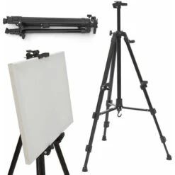 Eyepower Cavalletto Per Dipingere In Alluminio 52-155cm Da Campagna Terra Tavolo