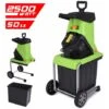 Biotrituratore Elettrico Tritafoglie 2500W Trituratore Compostaggio Foglie 50LT