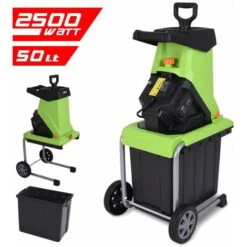 Biotrituratore Elettrico Tritafoglie 2500W Trituratore Compostaggio Foglie 50LT