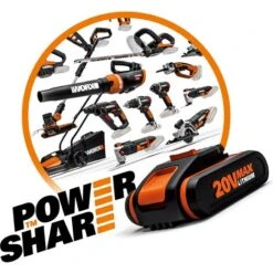 Worx WG801E.9 Forbici Per Erba E Decespugliatore A Batteria 20V, Con 3 Lame Intercambiabili, 36W - Solo Corpo Macchina -Diserbo Forniture Negozio 12850241 4