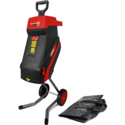 GARDEN TECHNIC BV2444 - Trituratore Elettrico 2400W Con Ruote, Diametro Taglio Massimo 45 Mm