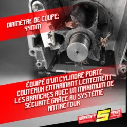 GARDEO PRO GBV2844SW - Biotrituratore Elettrico 2800W - Diametro Di Taglio 40cm -Diserbo Forniture Negozio 13851920 3