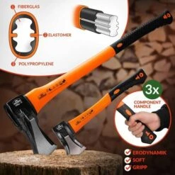 Deuba Ascia Spaccalegna Ed Accetta Set Manico Ergonomico Spaccare Legno Spacca Legna Accetta Spacco -Diserbo Forniture Negozio 18599224 4