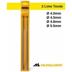 Lima Per Motosega Tondino Affilatura Catena Universale 2pz Ricambio McCulloch - Dimensione: Diametro 5.5 Mm
