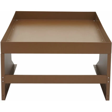 Garage Riparo Per Robot Tosaerba Con Fioriera HWC-G60 Acciaio Zincato Marrone 4 Garage Riparo Per Robot Tosaerba Con Fioriera HWC-G60 Acciaio Zincato Marrone - immagine 4