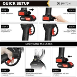 88VF 9000mAh Forbice Da Potatura Elettrica Con 2 Batteria Potatore A Batteria Forbice Da Taglio Rami -Diserbo Forniture Negozio 30435221 3