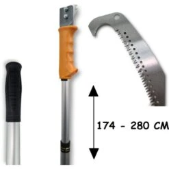 SEGACCIO TELESCOPICO ASTA PROLUNGA ALLUMINIO 280 CM 110'' SEGA LAMA TAGLIO 452 -Diserbo Forniture Negozio 32587890 4