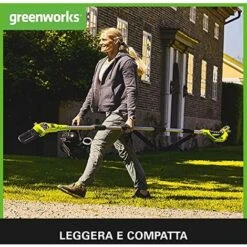 Greenworks Potatrice Ad Asta A Batteria G40PSFK2 Sciabola Li-Ion 40V, 20 Cm Lunghezza Sciabola, 8 M/s Velocità Della Catena, Barra Di Alluminio, 3 Pezzi Di Cui 2 Ah Batteria E Caricabatterie Incluse -Diserbo Forniture Negozio 33416315 4