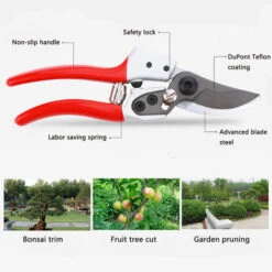 Tagliabordi Per Alberi Ideale Per Arbusti Forbici Per Piante E Taglierina Per Rose Forbici A Mano Affilate Come Rasoi Attrezzo Da Giardinaggio Ergonomico Per Tagli Senza Sforzo -Diserbo Forniture Negozio 34201558 3