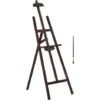 HOMCOM Cavalletto Pittura Studio Professionale Altezza E Inclinazione Regolabili In Legno - Marrone