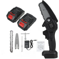 Mini Motosega Elettrica A Batteria 88V 4 &quot3500MAH (nera, Con Batteria Da 2 Pezzi)