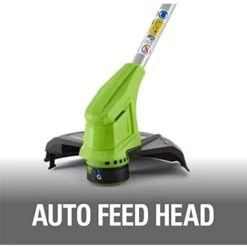 Greenworks Tagliabordi Elettrico 24V Taglio 25cm Senza Batteria E Caricatore, Avanzamento Automatico 1.65mm, Testina Motore Girevole Inclinabile G24LT -Diserbo Forniture Negozio 41570923 3