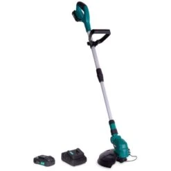 VONROC Decespugliatore A Batteria VPOWER 20V. Diametro Taglio 25cm. Include 2 Batterie 2.0Ah E Caricabatterie. Con Asta Telescopica E Doppia Bobina (2x4m)