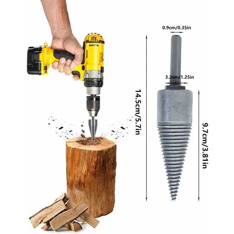 Kueatily Spaccalegna Esagonale Per Spaccalegna Spaccalegna Per Impieghi Gravosi Spaccalegna Per Legno Punta Per Torsione Ad Alta Velocità Vite Per Spaccalegna Strumento Per La Lavorazione Del Legno Pe 4 Kueatily Spaccalegna Esagonale Per Spaccalegna Spaccalegna Per Impieghi Gravosi Spaccalegna Per Legno Punta Per Torsione Ad Alta Velocità Vite Per Spaccalegna Strumento Per La Lavorazione Del Legno Pe - immagine 4