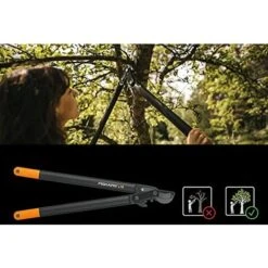 Fiskars Troncarami Con Lame Bypass Per Legno Verde, Sistema A Cremagliera PowerGear II, Diametro Di Taglio: 5 Cm, Acciaio Temprato, Lunghezza: 70 Cm, Nero/Arancione, L78, 1000584 -Diserbo Forniture Negozio 47509972 3