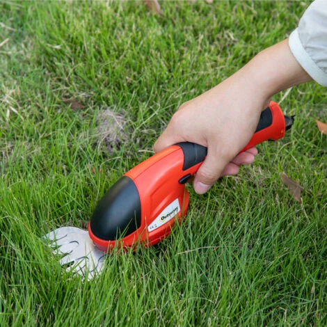 Outsunny Cesoia Sfoltirami 2 In 1 Con Batteria 3.6V Ricaricabile, Tagliaerba E Decespugliatore Senza Fili Da Giardino Con 2 Lame - Rosso 2 Outsunny Cesoia Sfoltirami 2 In 1 Con Batteria 3.6V Ricaricabile, Tagliaerba E Decespugliatore Senza Fili Da Giardino Con 2 Lame - Rosso - immagine 2