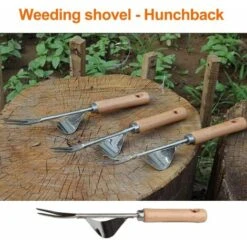 LangRay Strumento Diserbante Manuale In Acciaio Inossidabile Sgorbia Per Erbacce Con Manico In Legno Strumento Per Erbacce Da Giardino, 2 Tipi Di Strumento Pratico Per Diserbare Da Giardino (B) -Diserbo Forniture Negozio 52013711 3