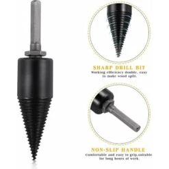 LangRay 32mm Spaccalegna Spaccalegna Heavy Duty Trapano Cacciavite Cono Fire Spaccalegna Spaccalegna Spaccalegna Bit Cono (piccolo) -Diserbo Forniture Negozio 52015060 4