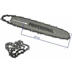 LAMA BARRA PER MOTOSEGA 25 CM PIU SECONDA CATENA IN OMAGGIO MOTO SEGA RICAMBIO