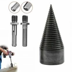 Vite Conica Spaccalegna 40mm Fresa Legno Punta Per Trapano Con 2 Attacchi