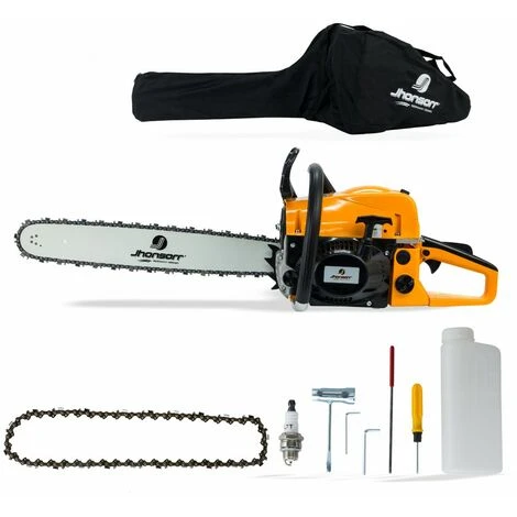 Jhonsorr Motosega A Scoppio 52cc A Benzina Lama 50 Cm Kit Professionale + Candela Catena E Borsa Per Il Trasporto In OMAGGIO 1 Jhonsorr Motosega A Scoppio 52cc A Benzina Lama 50 Cm Kit Professionale + Candela Catena E Borsa Per Il Trasporto In OMAGGIO
