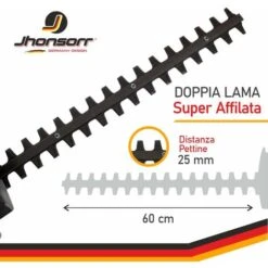 Jhonsorr Tagliasiepi A Scoppio 22,5 CC Doppia Lama 60 Cm Telescopico Manico Girevole -Diserbo Forniture Negozio 54820509 5