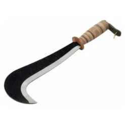 RONCOLA IN ACCIAIO CON MANICO IN CUOIO