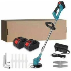 Decespugliatore A 2 Batterie Da 21V 5.0 Ah Tagliaerba Tagliabordi Elettrico