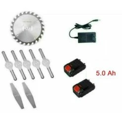 Decespugliatore A 2 Batterie Da 21V 5.0 Ah Tagliaerba Tagliabordi Elettrico -Diserbo Forniture Negozio 55434595 3