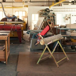 Relaxdays Cavalletto Taglialegna Con Supporto Motosega, Tagliare Legno, Misurazione, Pieghegvole, Max. 120 Kg, Dorato -Diserbo Forniture Negozio 55773678 5