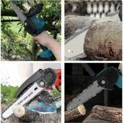 2 Pezzi Catene 6 Pollici Per Sega Mini Motosega Portatile Ricaricabile,Passo 1/4,Spessore 0.043/1.1mm,Numero Della Catena 37DL,Lunghezza Utile Di Taglio 15cm,Per La Lavorazione Del Legno Rifilatura -Diserbo Forniture Negozio 59305660 5