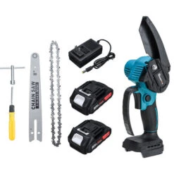 8'' Motosega Elettrica Con 2 Batterie Del Display Digitale Sega A Catena A Una Mano -Diserbo Forniture Negozio 60638580 5