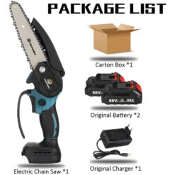 6'' 1500W Motosega Elettrica +2 Batterie Display Digitale Sega A Catena -Diserbo Forniture Negozio 60639343 5