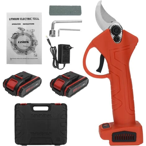 Forbice Da Patatura Elettrica Con 2 Batterie Cesoia Elettrica Per La Potatura MAX. 30mm Rosso 1 Forbice Da Patatura Elettrica Con 2 Batterie Cesoia Elettrica Per La Potatura MAX. 30mm Rosso