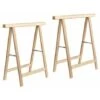 COPPIA CAVALLETTI PIEGHEVOLE PIEGHEVOLI CAVALLETTO IN LEGNO FAGGIO 75x75cm 579
