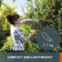 Tagliasiepi A Batteria 20V/2Ah Lithio Con Caricabatteria Rapido Worx Wg260E.5 -Diserbo Forniture Negozio 68412011 4