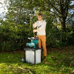 VONROC Cippatrice Legno - Trituratore Da Giardino - 2800W - Motore Silenzioso - Con Contenitore Di Raccolta Da 60L