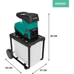 VONROC Cippatrice Legno - Trituratore Da Giardino - 2800W - Motore Silenzioso - Con Contenitore Di Raccolta Da 60L -Diserbo Forniture Negozio 69574286 3