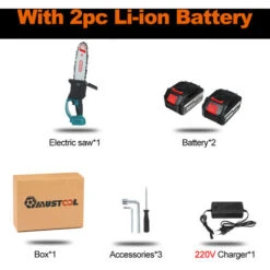 10'' 1500W Motosega A Batteria Con 2 Batterie Sega A Catena Elettrica Sega A Mano Singola Con Caricabatteria -Diserbo Forniture Negozio 69578485 5