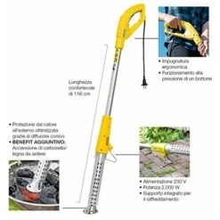 Gloria Thermoflamm Bio Electro Bruciatore Diserbante Termico Con Aria Calda Fino A 650°C, Fiamma Termica Per Erbacce, 230 V -Diserbo Forniture Negozio 71059747 4