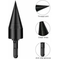 Kueatily Spaccalegna, Coni Spaccalegna, Viti Multifunzionali, Punte Da Trapano A Cono Per Spaccare Tronchi Di Legno, Accessori Per Strumenti Di Perforazione, Con 3 Manici, 42 Mm, Versailles 7 Kueatily Spaccalegna, Coni Spaccalegna, Viti Multifunzionali, Punte Da Trapano A Cono Per Spaccare Tronchi Di Legno, Accessori Per Strumenti Di Perforazione, Con 3 Manici, 42 Mm, Versailles -Diserbo Forniture Negozio 72460960 3