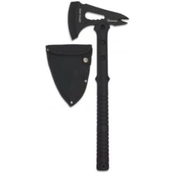 Ascia Tattica Albainox One Fight, Mango Fibra, Lama In Acciaio Inossidabile, Misura 42 Cm, Asola Per Dadi, Foro Per Tirare Fuori I Chiodi, 32144