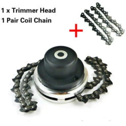 Testina Per Tagliaerba Con Lama A Catena A Spirale Testina Per Tosaerba Per Esterni Testina Per Tagliaerba In Acciaio Per Aste Dritte Di Ricambio Per Tosaerba (set Nero, Tipo 2)