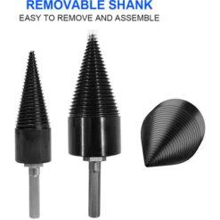 Punta Da Trapano Per Spaccalegna Punta Da Trapano Per Spaccalegna Per Legna Da Ardere Cacciavite Per Trapano Per Impieghi Gravosi 42 Mm Con 3 Gambi Rimovibili (rotondo, Quadrato, Esagonale) -Diserbo Forniture Negozio 85894655 4