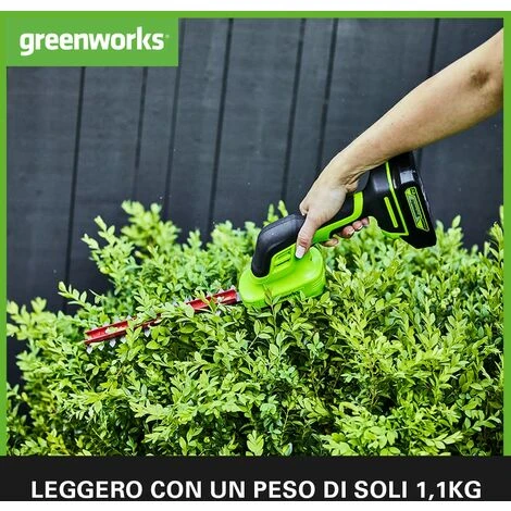 Greenworks G24SHTK2 Decespugliatore E Tagliaerba 2-in-1, Lame Da 20cm Per Steli E Ramoscelli Fino A 8mm, 2800spm, Lama Per Erba Da 15cm, Batteria 24V E Caricabatterie, Garanzia 3 Anni 3 Greenworks G24SHTK2 Decespugliatore E Tagliaerba 2-in-1, Lame Da 20cm Per Steli E Ramoscelli Fino A 8mm, 2800spm, Lama Per Erba Da 15cm, Batteria 24V E Caricabatterie, Garanzia 3 Anni - immagine 3