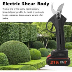 Potatore Elettrico A Batteria 21V Potatura Cesoia Efficiente Albero Da Frutto Bonsai Potatura Rami Taglierina Strumento Paesaggistico (nero, Spina Europea) -Diserbo Forniture Negozio 90899640 4