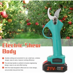 Potatore Elettrico A Batteria 21V Potatura Cesoia Efficiente Albero Da Frutto Bonsai Potatura Rami Taglierina Strumento Paesaggistico (nero, Spina Europea) -Diserbo Forniture Negozio 90899640 5