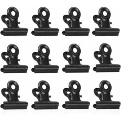 MINKUROW Piccole Clip, 50 Clip In Metallo Per Raccoglitori Bulldog, 22 Mm Fermagli Per Carta Bulldog, Clip A Cerniera Nere Per Sacchetti Di Cibo, Foto, Articoli Per La Casa E L'ufficio (nero)