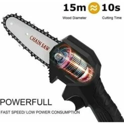 MINI SEGA ELETTRICA A BATTERIA 24V MOTOSEGA PORTATILE POTATURA DA GIARDINO -Diserbo Forniture Negozio 92488987 4