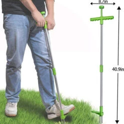 Estrattore Per Erbacce, Strumento Manuale Per Diserbo In Piedi, Strumento Per Diserbo Da Giardino Con Manico Lungo 39" Con 3 Artigli In Acciaio Inossidabile, Pedale Ad Alta Resistenza E Raccoglitore P -Diserbo Forniture Negozio 92580025 5